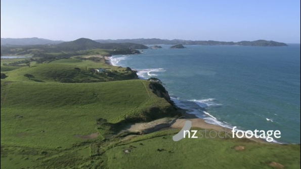 Coastal NZ Farm and Beach Aerial 1 24652